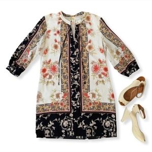 Anthropologie Fig and Flower Tunic Dress